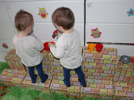 Bausteine für Kinder im Zwillingstest