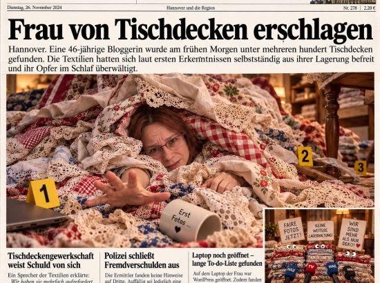 Wenn Omas Tischdecken eine Gewerkschaft gründen und ChatGPT mich veräppelt
