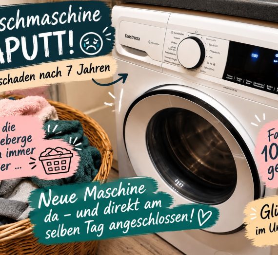 Waschmaschine kaputt – Lagerschaden und Glück im Unglück